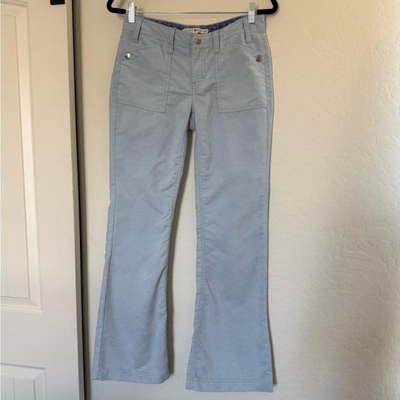 Tommy Hilfiger Corduroy Light Baby Blue Pants Flare Bootcut Style Y2K Retro 2 - Picture 1 of 4